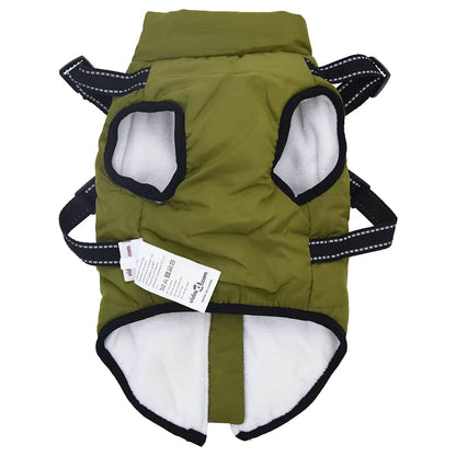 Dog Coat Jacket Vest with Built-In Harness – Waterproof & Reflective