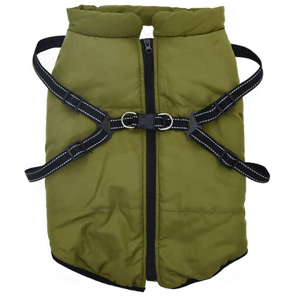 Dog Coat Jacket Vest with Built-In Harness – Waterproof & Reflective