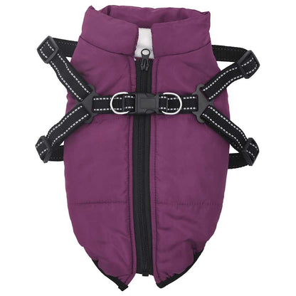 Dog Coat Jacket Vest with Built-In Harness – Waterproof & Reflective