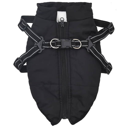 Dog Coat Jacket Vest with Built-In Harness – Waterproof & Reflective