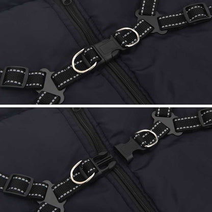 Dog Coat Jacket Vest with Built-In Harness – Waterproof & Reflective