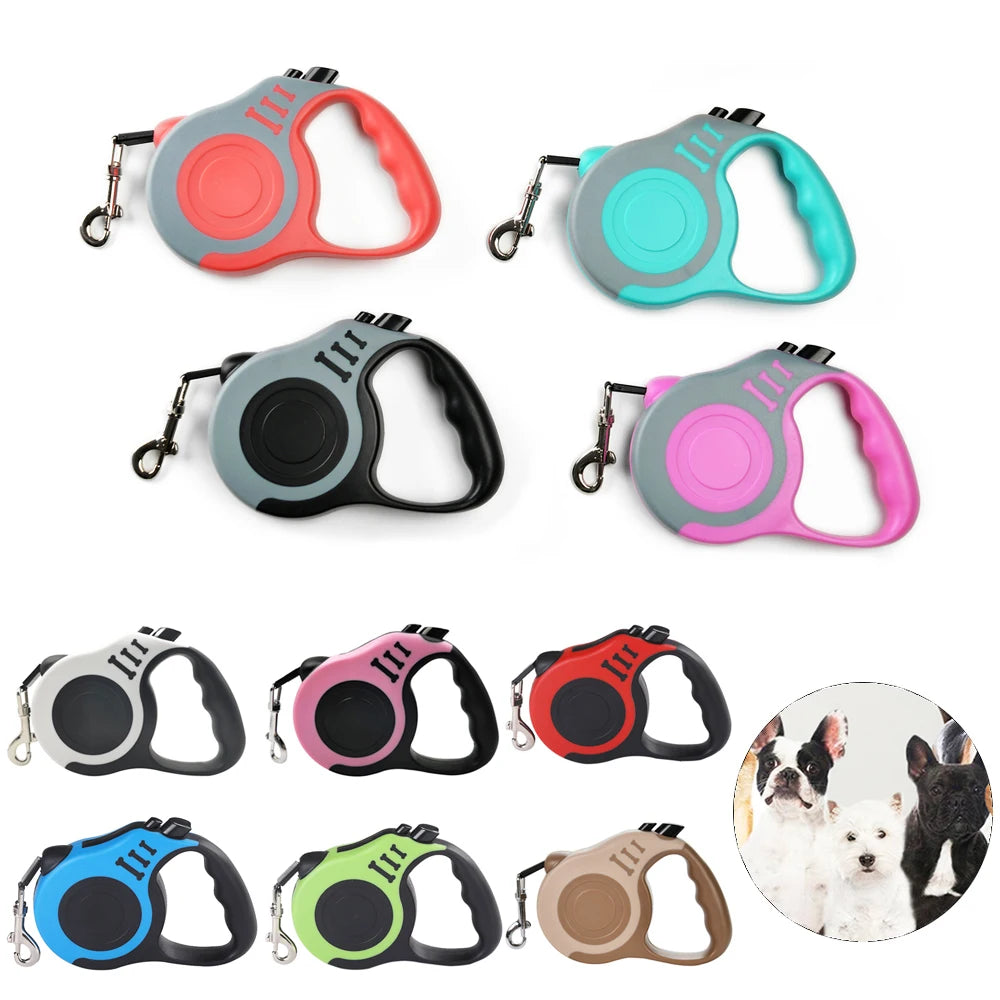 3M 5M Durable Nylon Retractable Dog Leash for Small, Medium, and Large Breeds, Ideal for Yorkshire and Other Pets