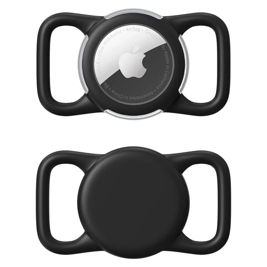 2Pack Airtag Dog Collar Holder Waterproof Silicone for Apple Airtags Case Durable&Lightweight Air Tag Case for Pet Cat Collar