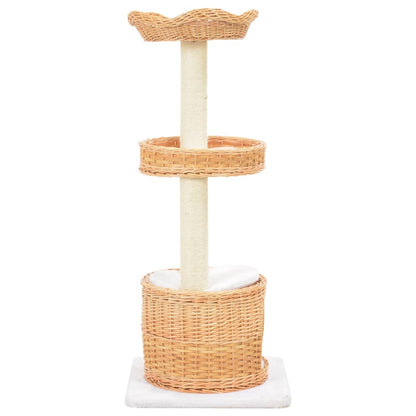 Willow Wood Cat Tree with Sisal, 94 cm Cat Scratching Tower